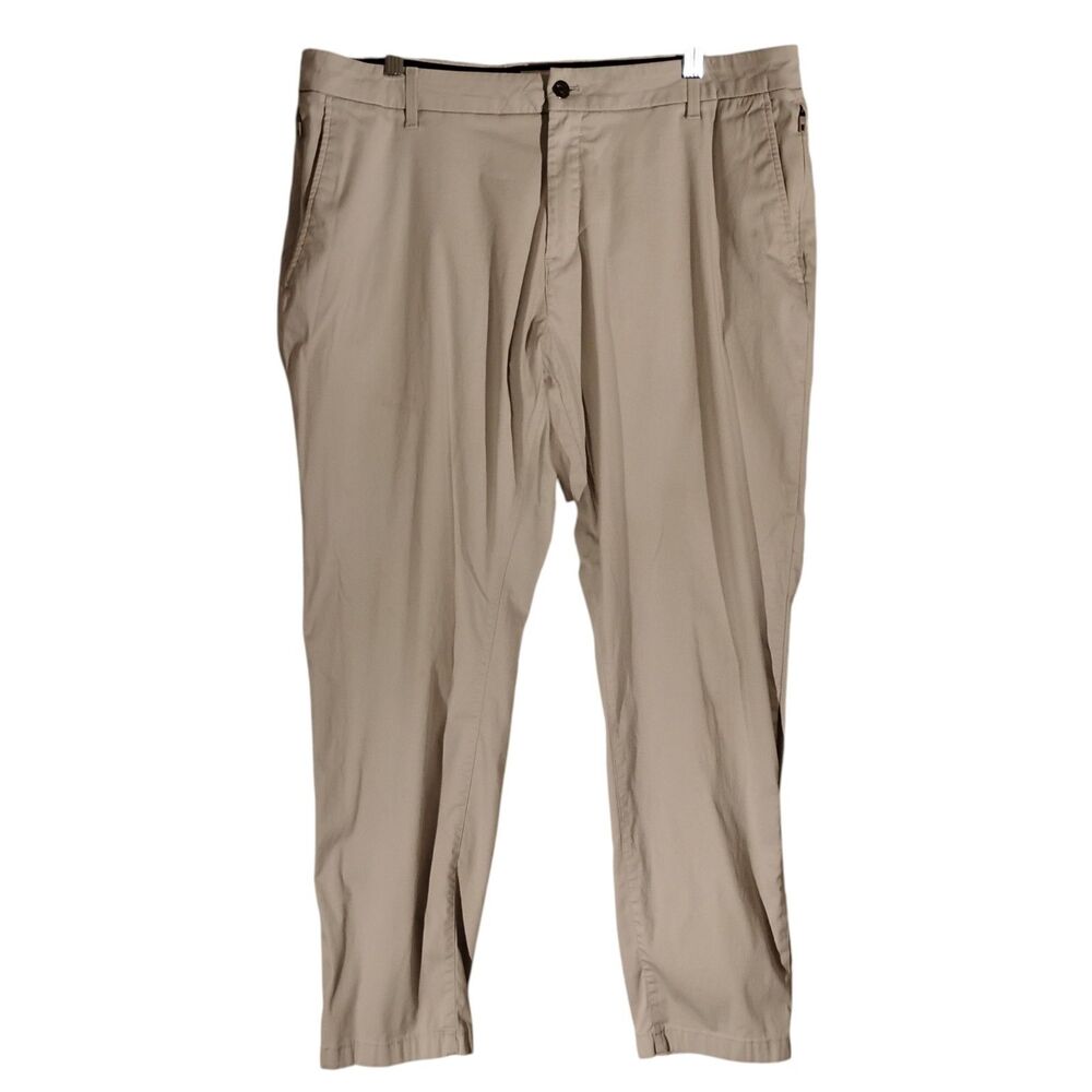 Bird Dogs pants mens 38x30 beige golf dress flat front chino stretch casual